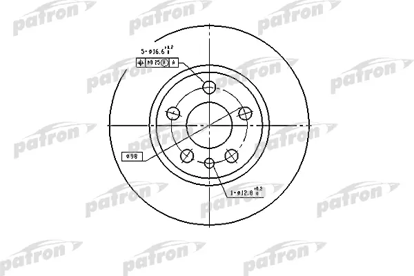 

Тормозной диск PATRON PBD2754