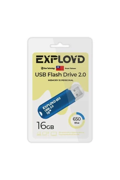 

Флешка EXPLOYD 650 16 ГБ синий (EX-16GB-650-Blue), 650