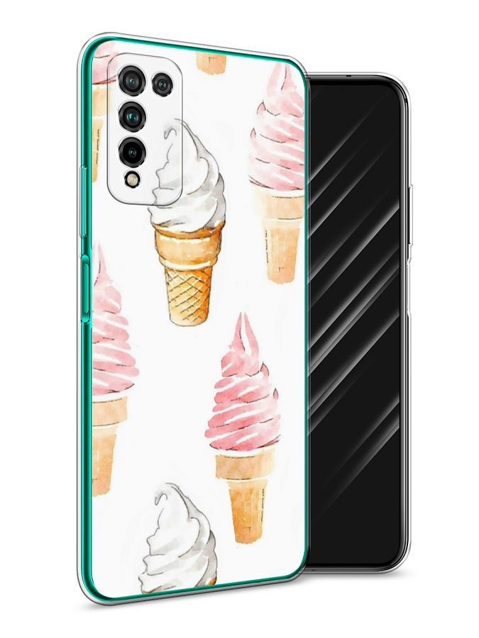 

Чехол Awog на Honor 10X Lite "Нарисованное мороженое", Белый;розовый, 6104650-10