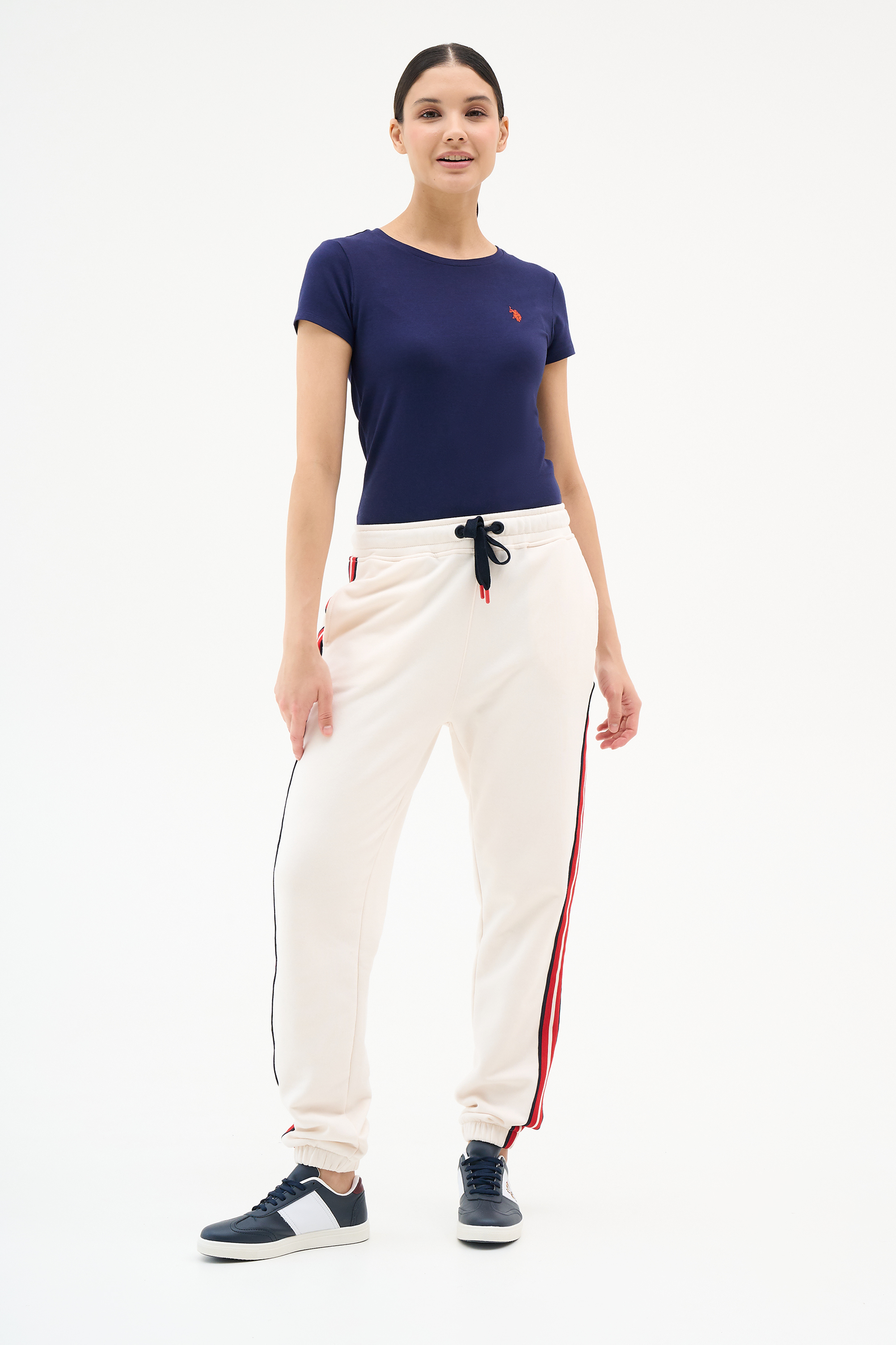 Спортивные брюки женские U.S. POLO Assn. G082SZ0OP0R-KEBNASE белые XL