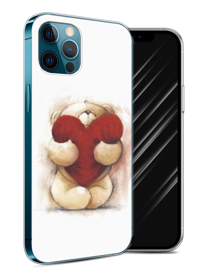

Чехол Awog на Apple iPhone 12 Pro / Айфон 12 Pro "Мишка с сердцем 1", Разноцветный, 12850-6