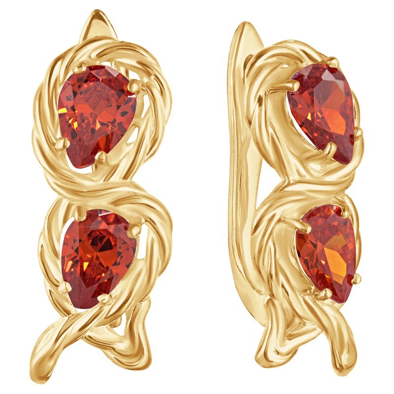 

Серьги из серебра с кристаллом ювелирным LAZURIT-ONLINE 8303YG, 8303YG