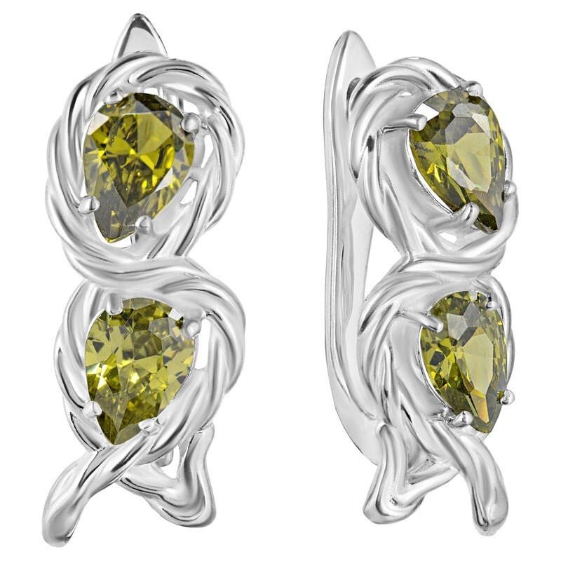 

Серьги из серебра с кристаллом ювелирным LAZURIT-ONLINE 8304AG, 8304AG