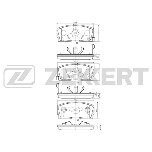 

Тормозные колодки ZEKKERT передние BS1868
