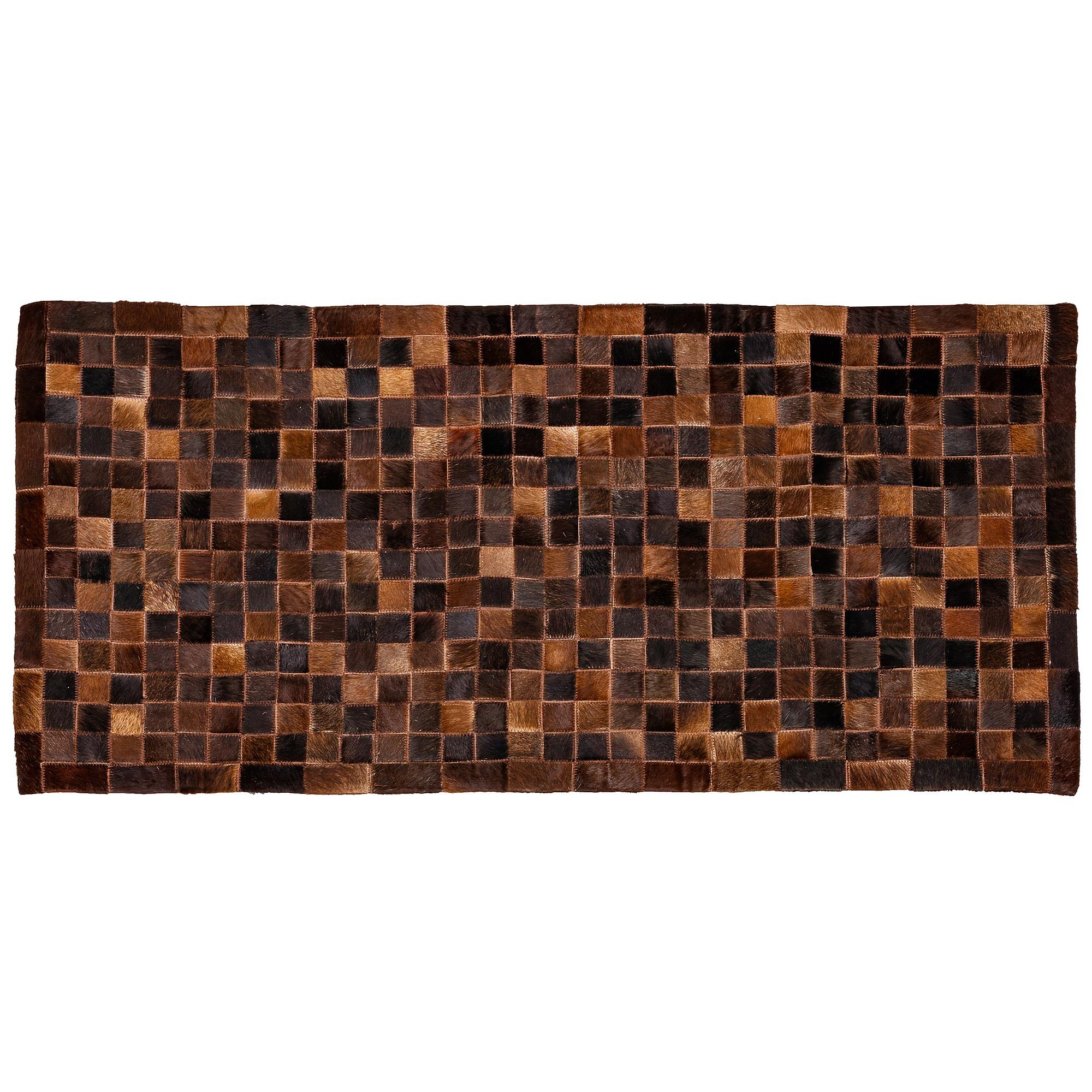 фото Коврик abc leather patchwork 120x60 см шоколадный