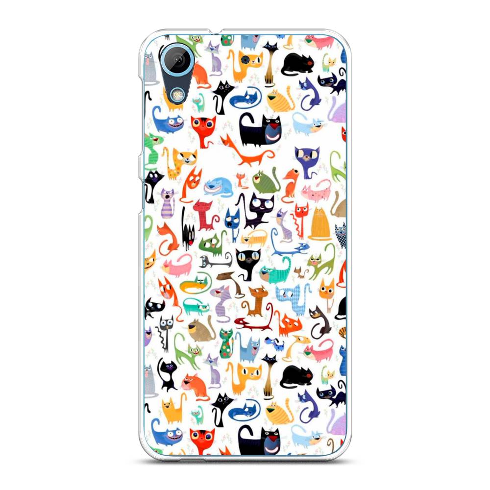 

Чехол на HTC Desire 626 "Цветные коты", Разноцветный, 101650-1