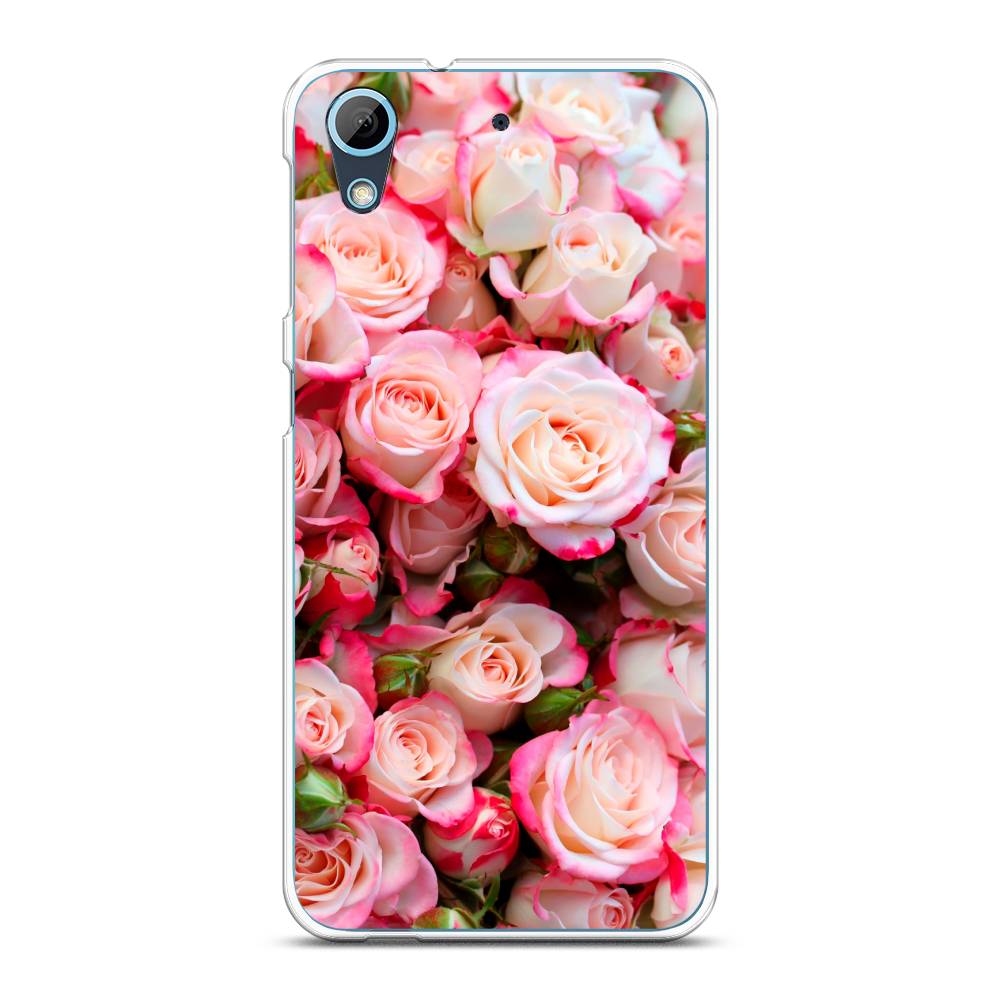 

Чехол на HTC Desire 626 "Много роз", Розовый, 101650-2
