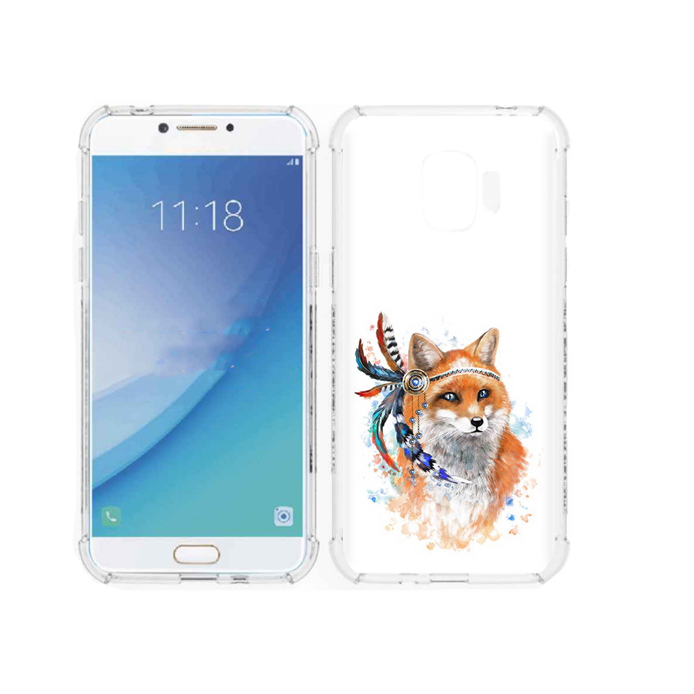

Чехол MyPads Tocco для Samsung Galaxy J2 Pro (2018) инду лиса (PT226925.585.377), Прозрачный, Tocco