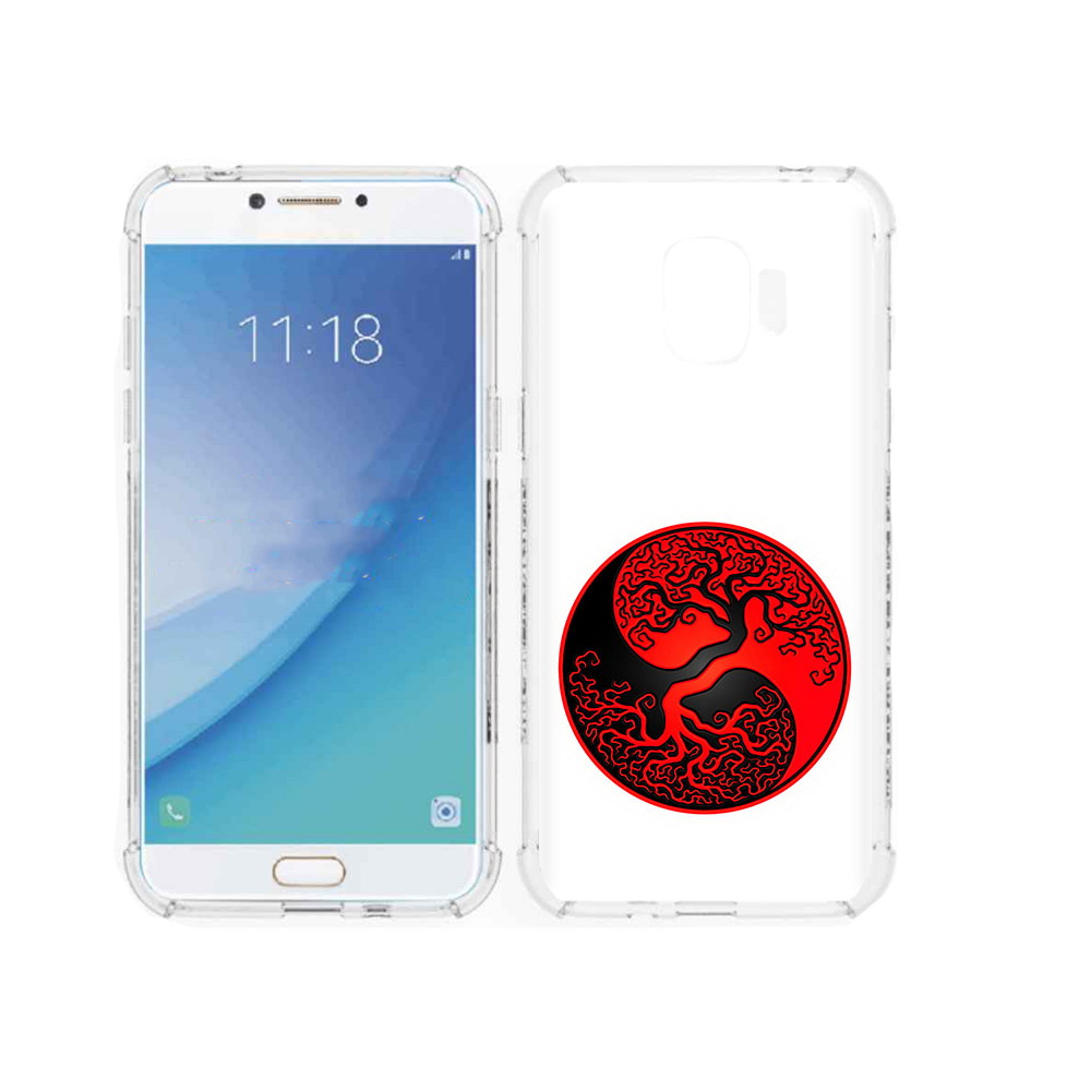 

Чехол MyPads Tocco для Samsung Galaxy J2 Pro (2018) инь янь дерево (PT226925.585.379), Прозрачный, Tocco