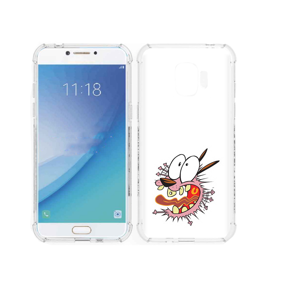 

Чехол MyPads Tocco для Samsung Galaxy J2 Pro (2018) испуганный бобик (PT226925.585.381), Прозрачный, Tocco