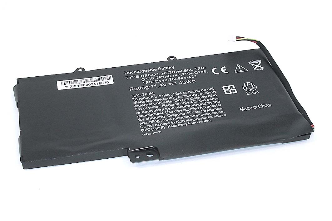 фото Аккумуляторная батарея oem для ноутбука hp pavilion 13 x360 (np03xl) 11.4v 3750mah