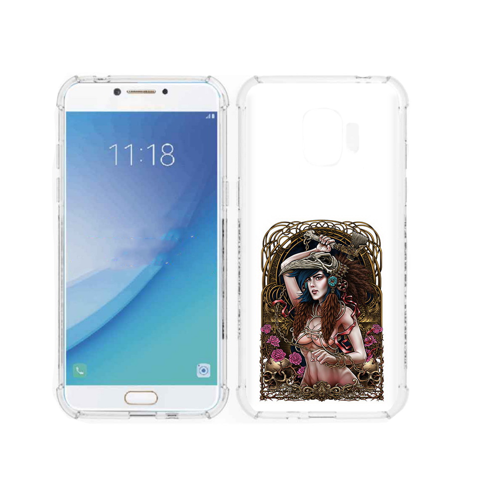 

Чехол MyPads Tocco для Samsung Galaxy J2 Pro (2018) красивая девушка рисунок, Прозрачный, Tocco