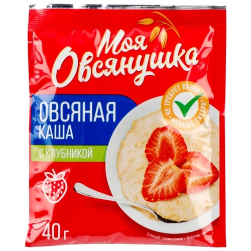 

Каша Моя Овсянушка овсяная с клубникой 40 г