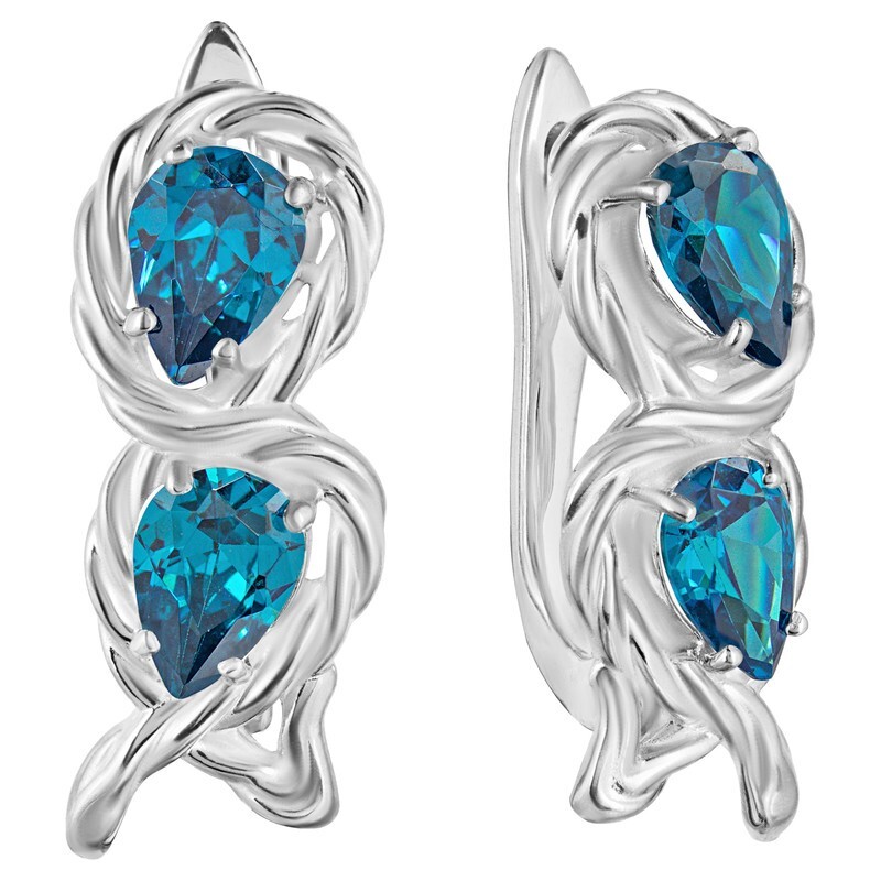 

Серьги из серебра с кристаллом ювелирным LAZURIT-ONLINE 8305PD, 8305PD