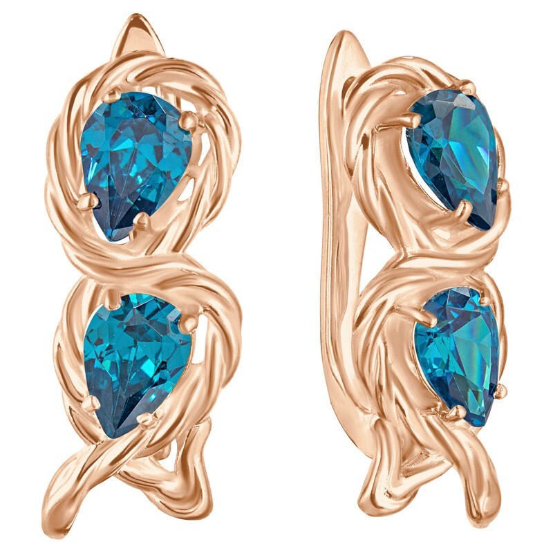 

Серьги из серебра с кристаллом ювелирным LAZURIT-ONLINE 8305RG, 8305RG