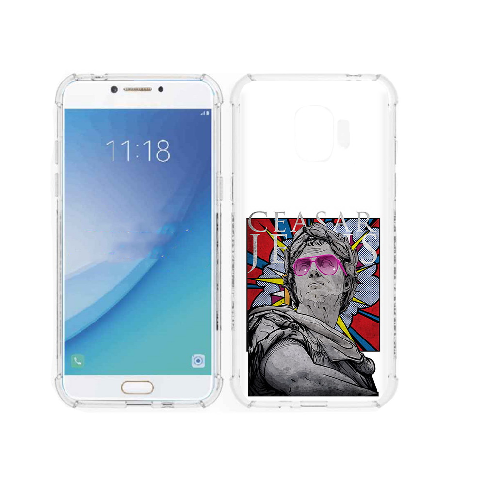 

Чехол MyPads Tocco для Samsung Galaxy J2 Pro (2018) крутая статуя свободы, Прозрачный, Tocco