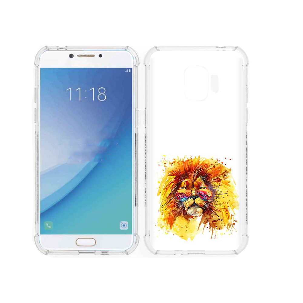 

Чехол MyPads Tocco для Samsung Galaxy J2 Pro (2018) лев в очках (PT226925.585.436), Прозрачный, Tocco