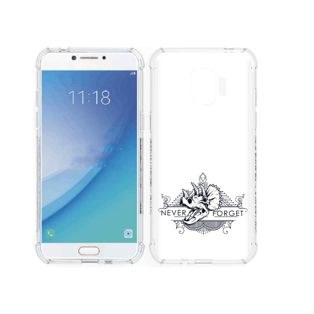 

Чехол MyPads Tocco для Samsung Galaxy J2 Pro (2018) логотип носорога никогда не забуду, Прозрачный, Tocco