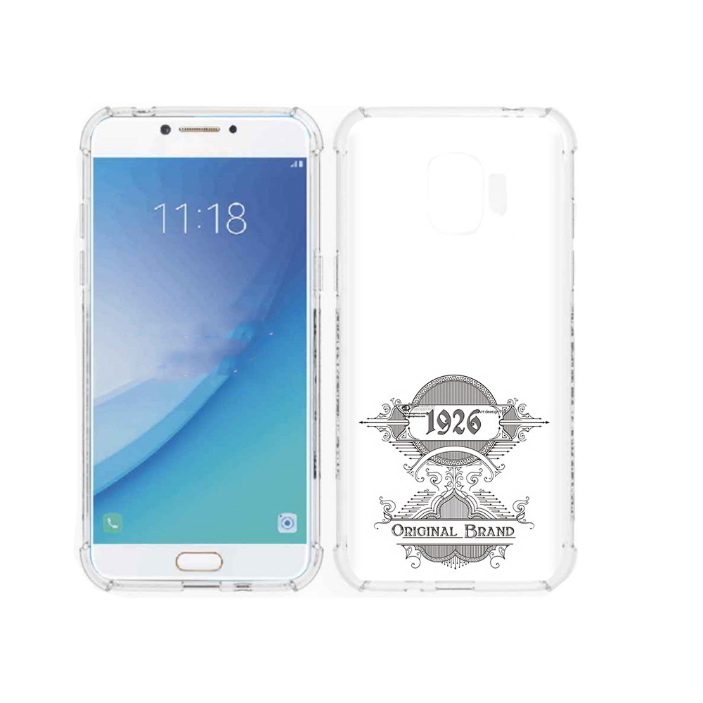 

Чехол MyPads Tocco для Samsung Galaxy J2 Pro (2018) логотип черно белый (PT226925.585.446), Прозрачный, Tocco