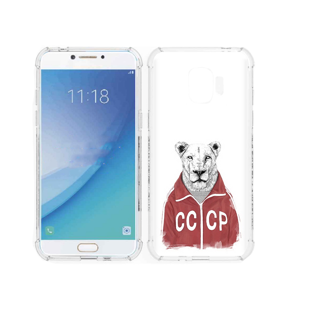 

Чехол MyPads Tocco для Samsung Galaxy J2 Pro (2018) львица ссср (PT226925.585.450), Прозрачный, Tocco