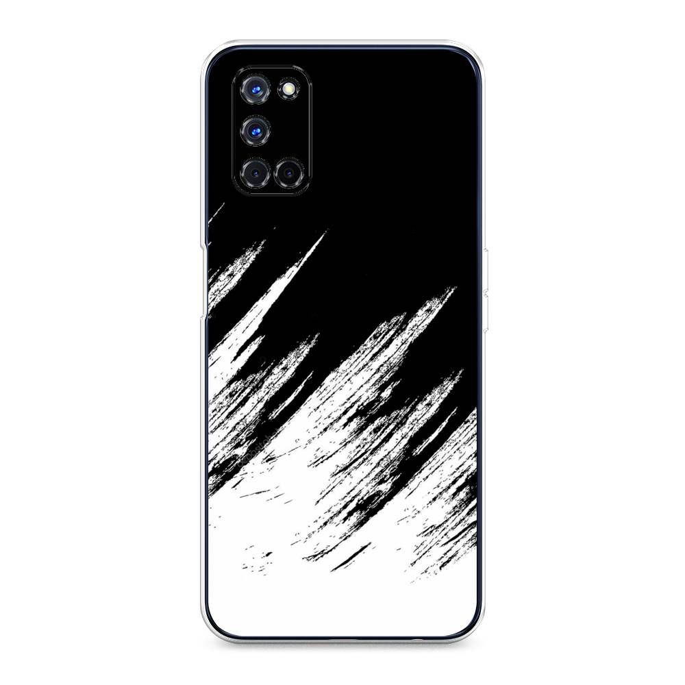 фото Силиконовый чехол "черно белые брызги" на oppo a72 awog