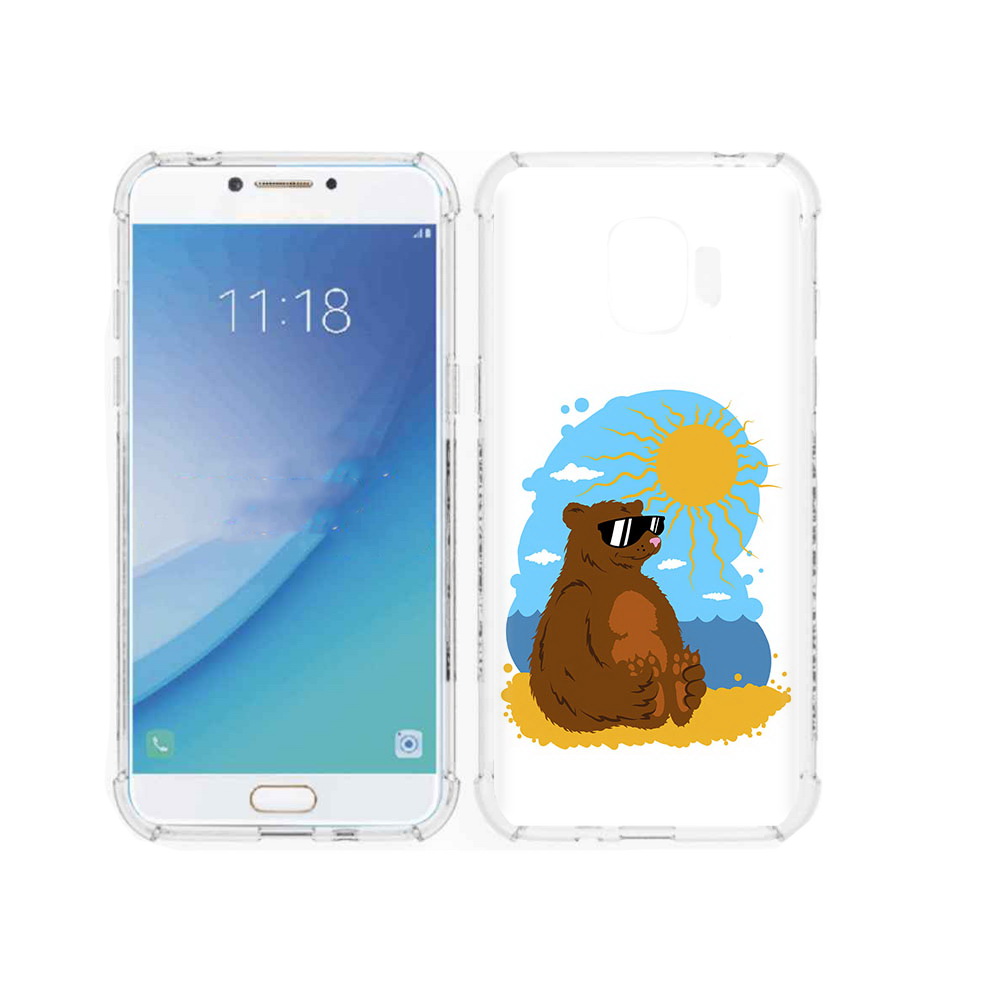 

Чехол MyPads Tocco для Samsung Galaxy J2 Pro (2018) медведь на чиле (PT226925.585.468), Прозрачный, Tocco
