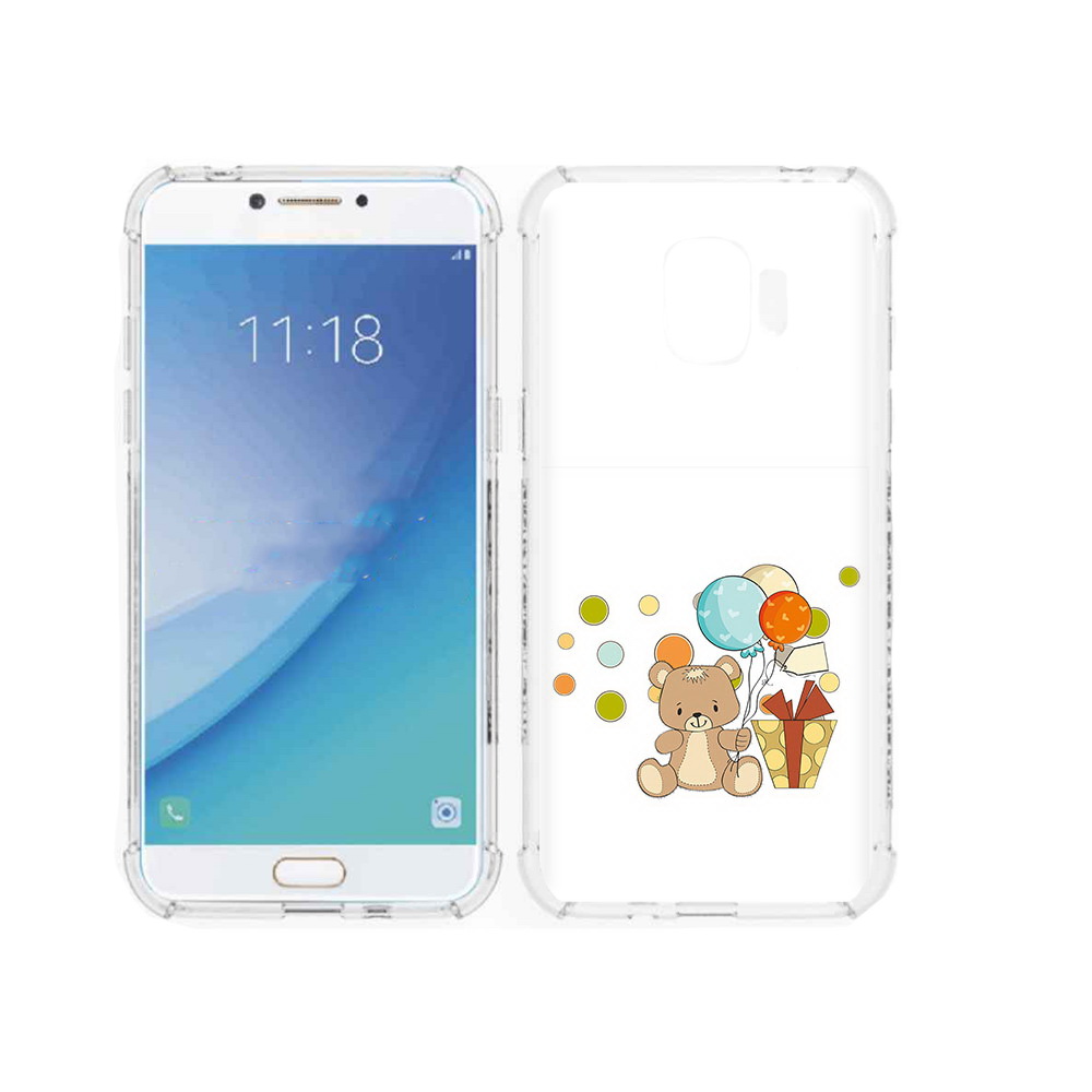 

Чехол MyPads Tocco для Samsung Galaxy J2 Pro (2018) медвеженок с подарком, Прозрачный, Tocco