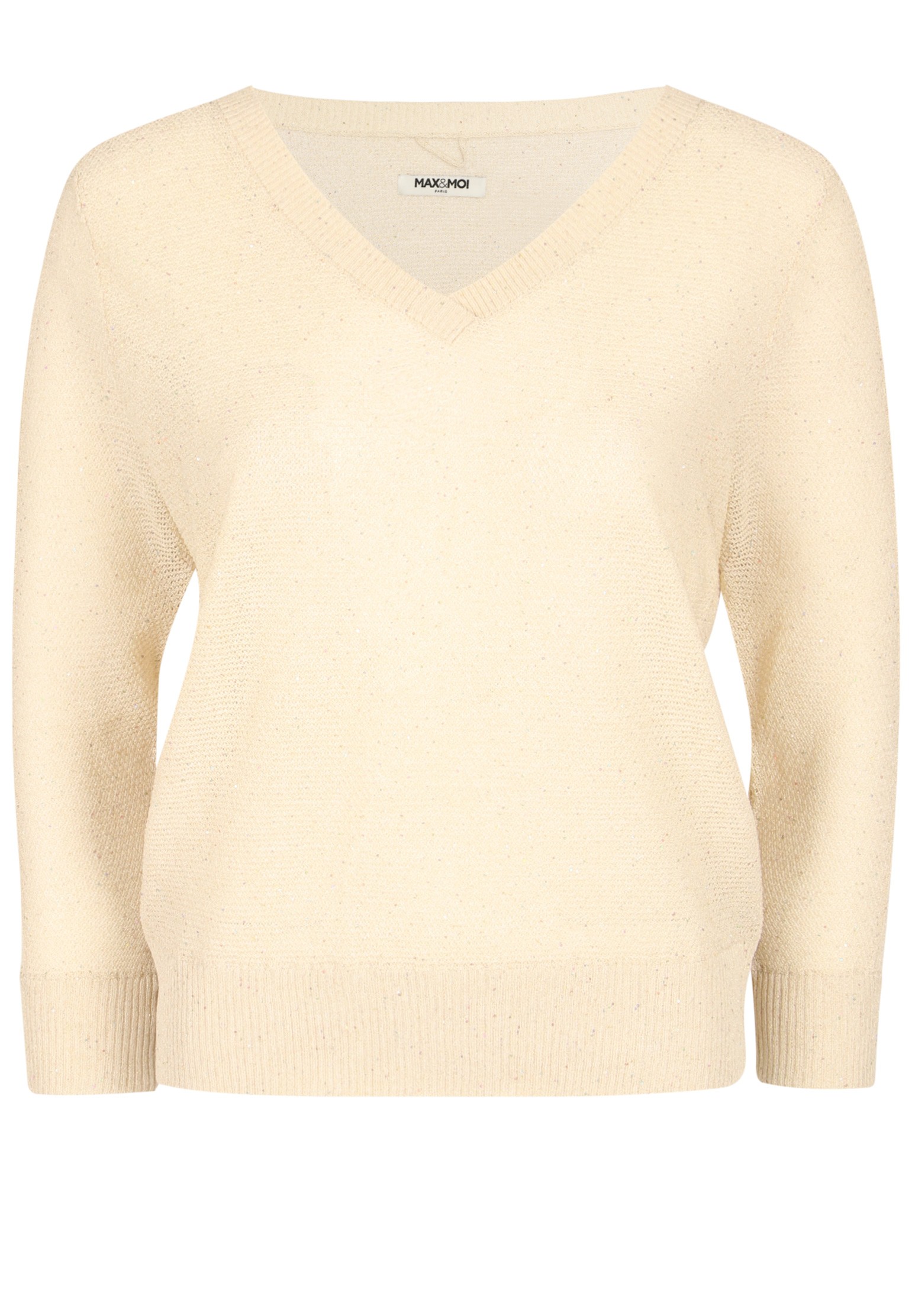 Пуловер женский 128109 бежевый XL MAX & MOI. Цвет: бежевый