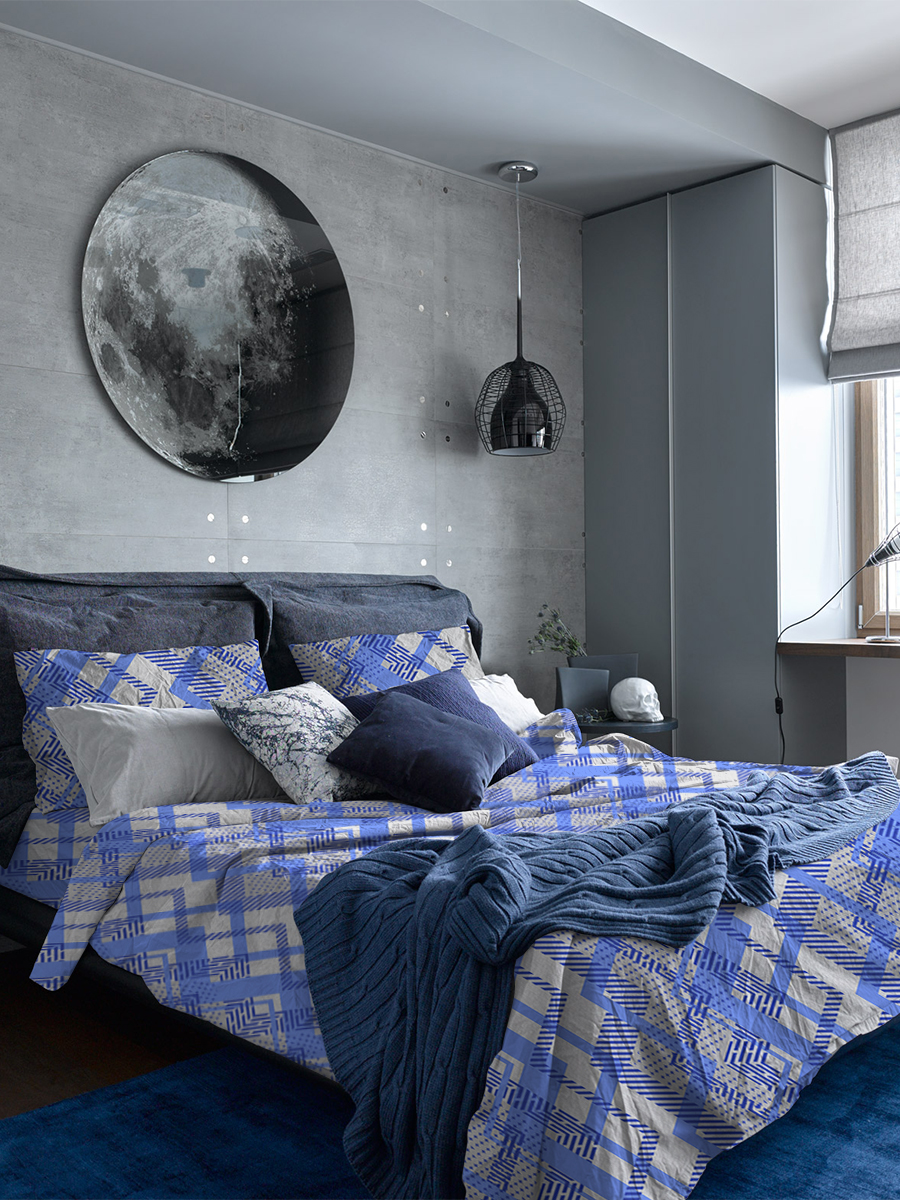 фото Комплект постельного белья 1,5-спальный galtex комфорт ниагара синий