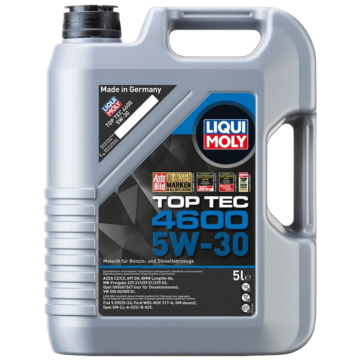 

Моторное масло LIQUI MOLY синтетическое Top Tec 4600 5W30 Api Sn Acea C2/C3 5л
