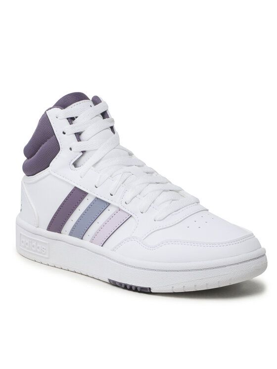 

Кеды женские Adidas Hoops 3.0 Mid IF5306 белые 40 2/3 EU, Белый, Hoops 3.0 Mid IF5306
