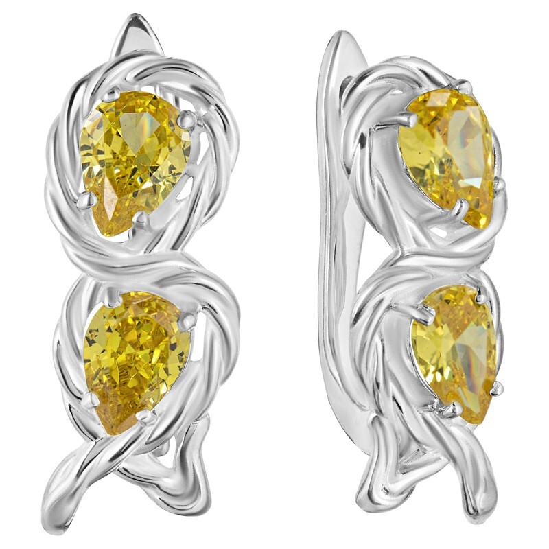 

Серьги из серебра с кристаллом ювелирным LAZURIT-ONLINE 8306PD, 8306PD