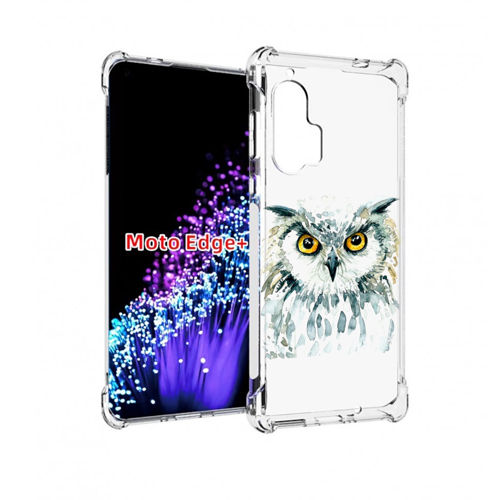 

Чехол MyPads Серьезная сова для Motorola Edge+ Plus, Прозрачный, Tocco