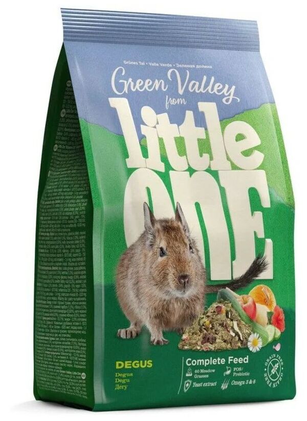 

Сухой корм для дегу Little One Green Valley, 750 г, 4 шт, Green Valley