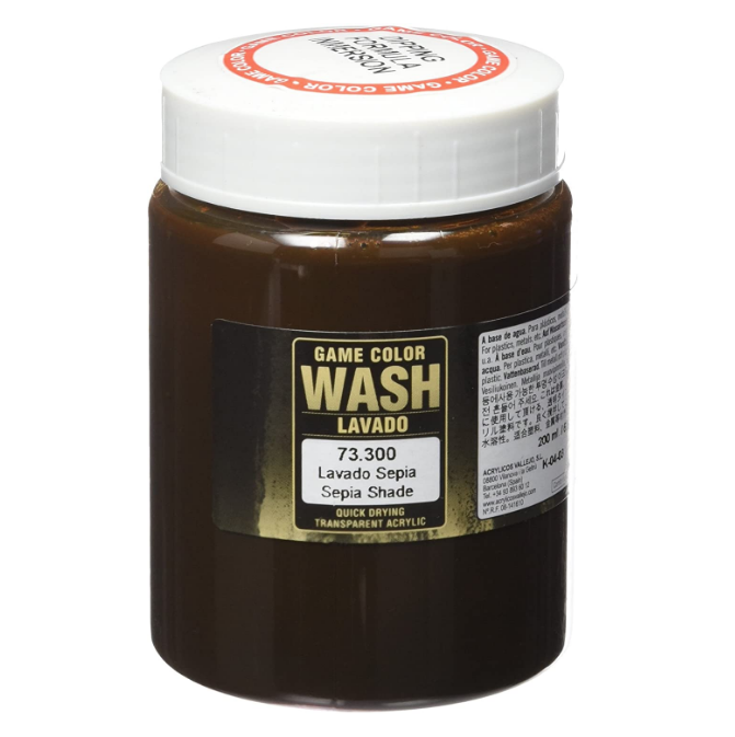 фото Смывка vallejo wash сепия (dipping formula) 73300