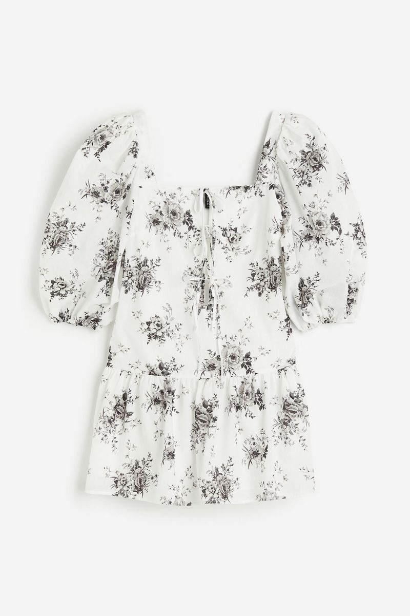 

Платье женское H&M 1227096 белое XL, Белый, 1227096