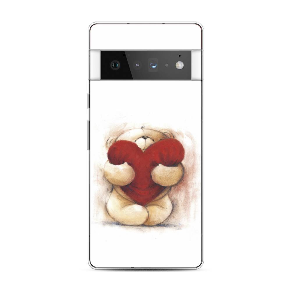 

Чехол Awog на Google Pixel 6 Pro "Мишка с сердцем 1", Разноцветный, 270950-6