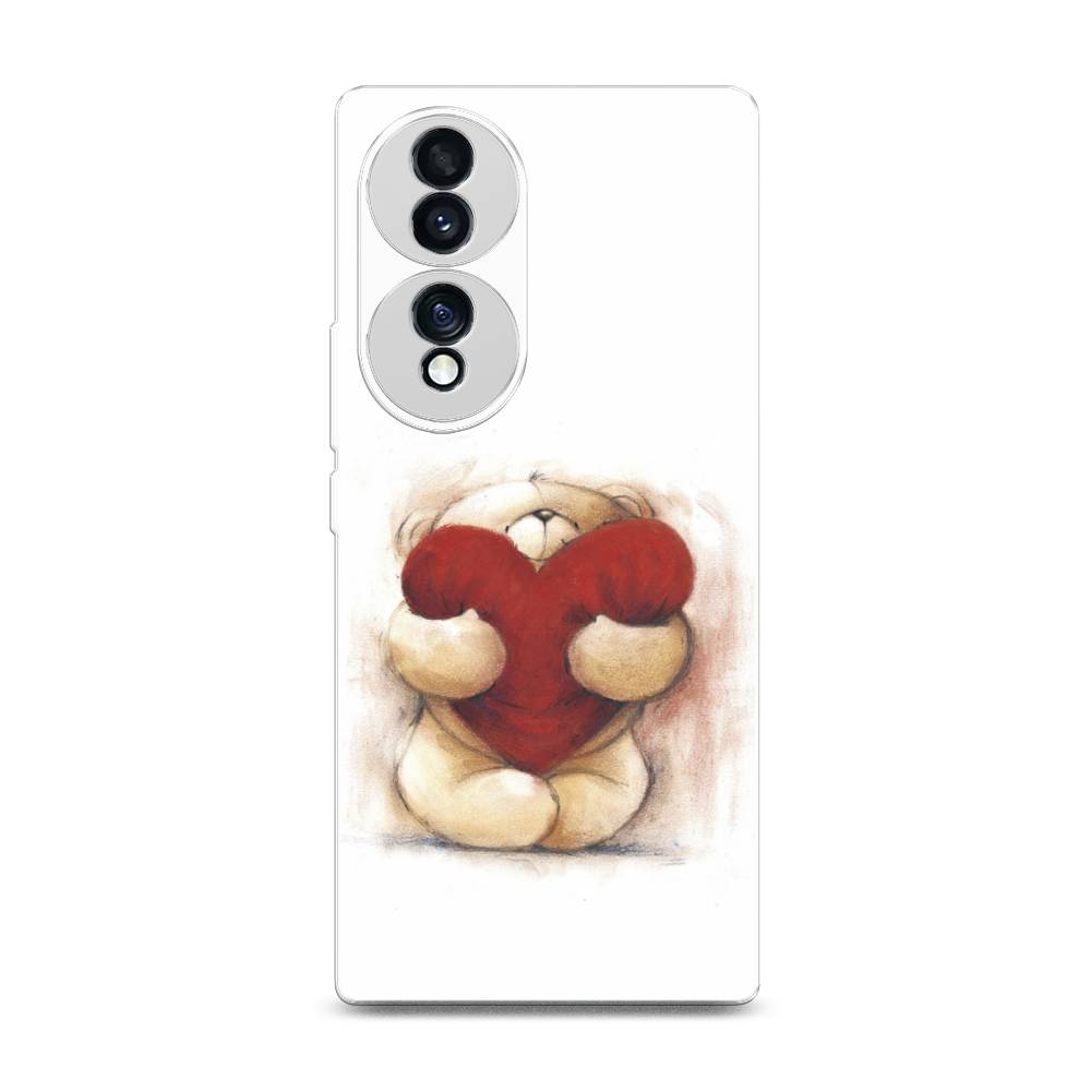 

Чехол Awog на Honor 70 "Мишка с сердцем 1", Разноцветный, 6108250-6