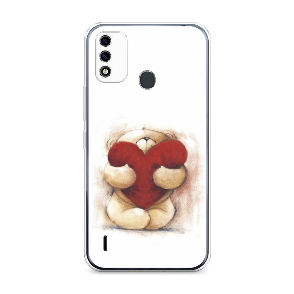 

Чехол Awog на Itel A48 "Мишка с сердцем 1", Разноцветный, 3200150-6