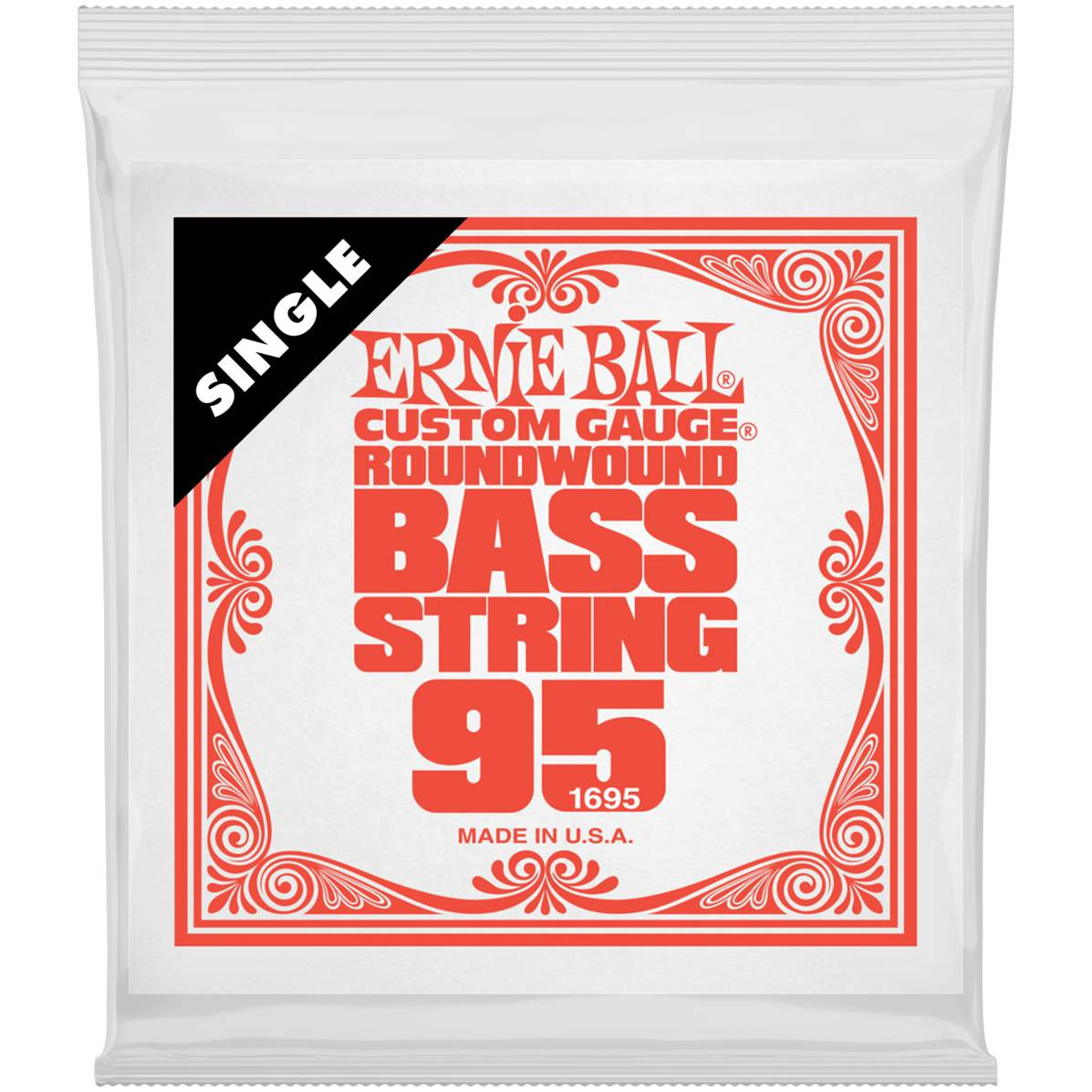 

ERNIE BALL Струна одиночная для бас-гитары 1695 Nickel Woud .095 ERNIE BALL