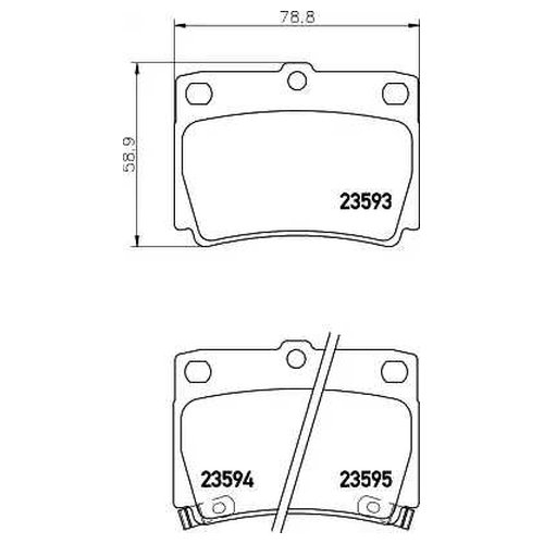 

Комплект задних тормозных колодок Hella 8DB355027741