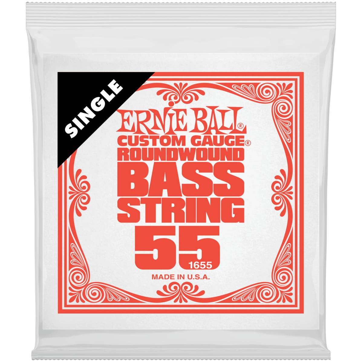 

ERNIE BALL Струна одиночная для бас-гитары 1655 Nickel Woud .055 ERNIE BALL