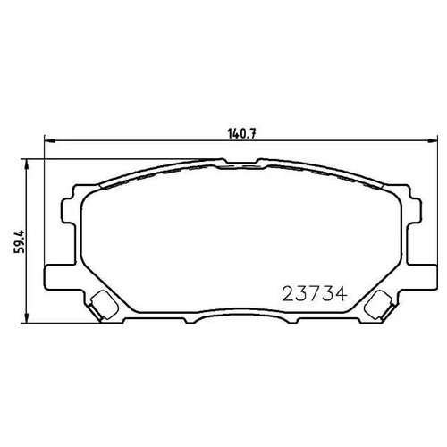 

Комплект передних тормозных колодок Hella 8DB355027901 для Lexus RX; Toyota Harrier
