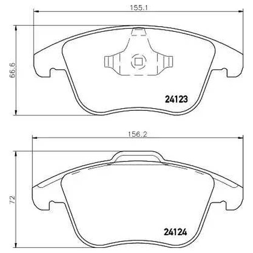 

Комплект передних тормозных колодок Hella 8DB355028291