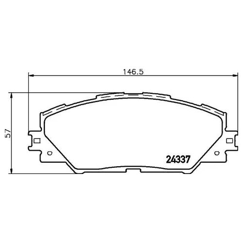 

Комплект передних тормозных колодок Hella 8DB355028431