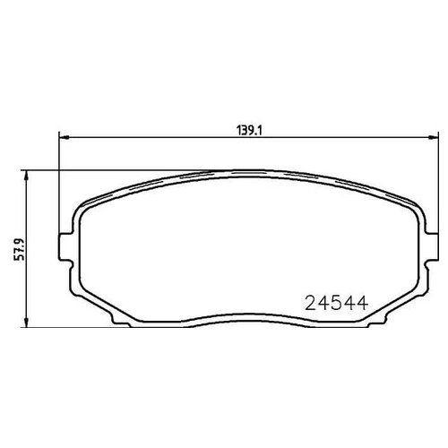 

Комплект передних тормозных колодок Hella 8DB355028621 для Mazda CX-7, CX-9, MPV III