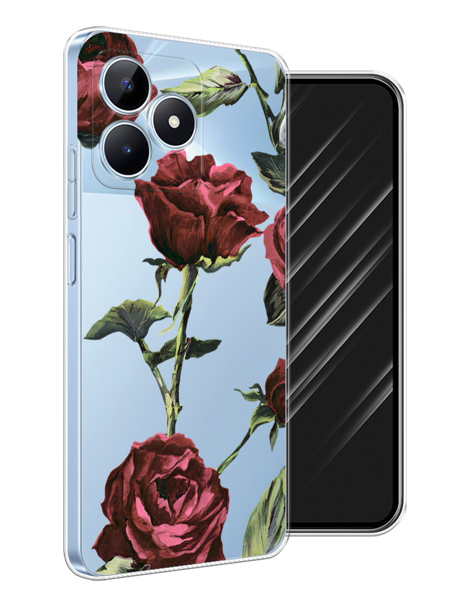 

Чехол Awog на Realme C60 "Бордовые розы фон", Бордовый, 2516550-1