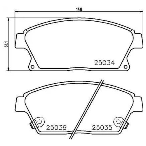 

Комплект тормозных колодок Hella 8DB355028821