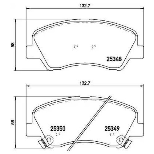 

Комплект передних тормозных колодок Hella 8DB355028881