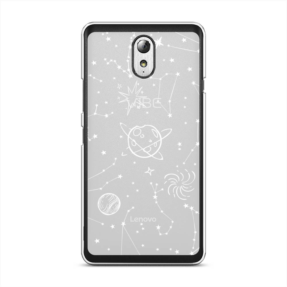 

Чехол на Lenovo Vibe P1m "Планеты в космосе", Белый, 111350-2